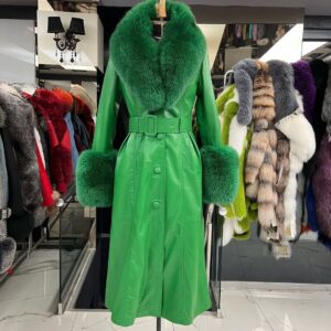 Luxurious Leather Coat "Helly" with Fox Fur - Image 16