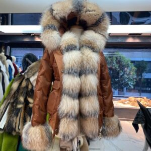 Short Parka “Barby” with Argentine Fox Fur - Image 5