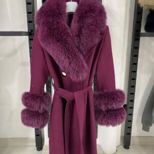 Cashmere Coat with Fox Fur - Image 20