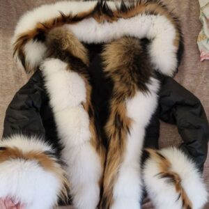 Short Parka "Barby" with Rich Polar Fox and Racoon Fur - Image 4