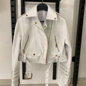 Croco Leather Jacket Leonora - Image 12