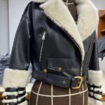 Leather Jacket With Mink Fur