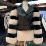 Black and White Fur Leather Jacket