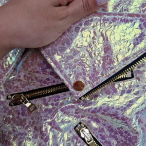 Fashion Sparkling Leather Jacket - Image 5