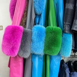 Luxurious Leather Coat "Helly" with Fox Fur - Image 22