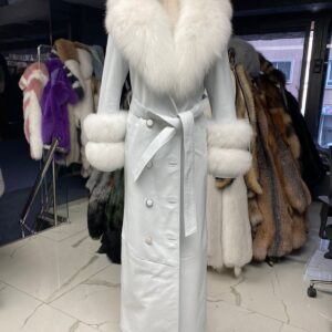 Luxurious Leather Coat "Helly" with Fox Fur - Image 15