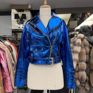 Metalic Leather Jacket "Aria" - Image 14