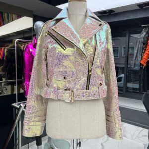 Fashion Sparkling Leather Jacket - Image 4