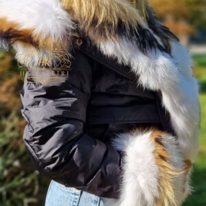 Short Parka "Barby" with Rich Polar Fox and Racoon Fur - Image 3