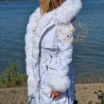 White Parka “Helly” with Polar Fox Fur