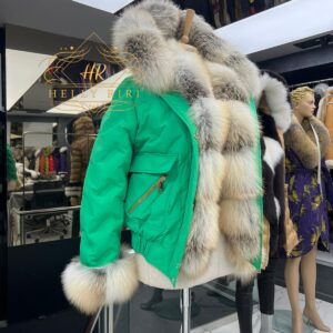 Short Parka “Barby” with Golden Fox Fur - Image 10