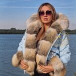 Short Parka “Barby” with Golden Fox Fur