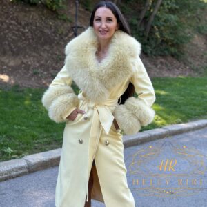 Cashmere Coat with Fox Fur - Image 5