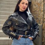 Croco Leather Jacket Leonora