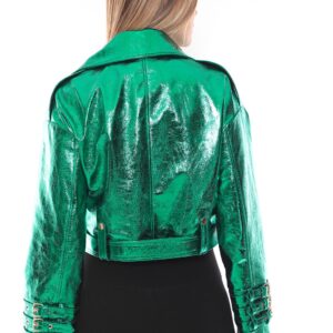 Metalic Leather Jacket "Aria" - Image 5