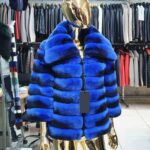 Luxury Rex Chinchilla Coat Natural Rex Rabbit Fur Full Skin Coat With Hood