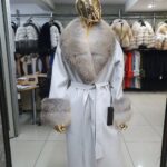 Luxurious Alpaca Coat with Genuine Golden Fox Fur