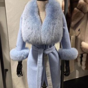 Alpaca Coat with Natural Fox Fur - Image 6