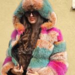 Evangeline Colorized Fox Fur Coat