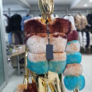 Evangeline Colorized Fox Fur Coat - Image 8