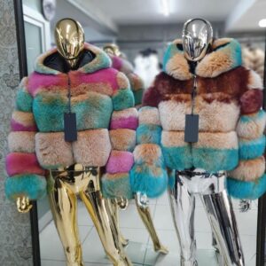 Evangeline Colorized Fox Fur Coat - Image 3