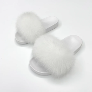 White Polar Fox Slides - Image 3