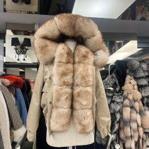 Short Parka "Lili" with Shadow Fox Fur - Image 5