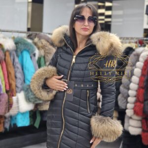 Long Jacket "Fancy" with Racoon Fur - Image 4