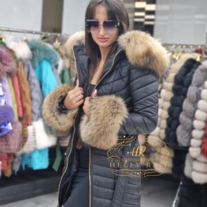 Long Jacket "Fancy" with Racoon Fur - Image 3