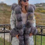 Silver Parka "Helly" with Silver Fox Fur