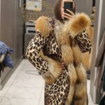 Parka Leopard with Racoon Fur