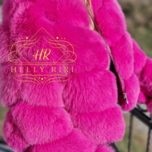 Francesca Pink Fur Coat - Image 3