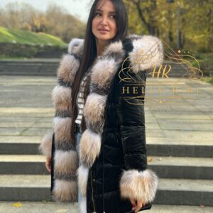 Shiny Parka with Natural Frost Fur - Image 3