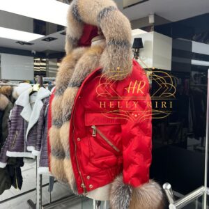Short Parka “Barby” with Argentine Fox Fur - Image 3