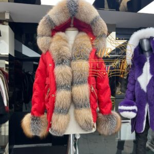 Short Parka “Barby” with Argentine Fox Fur - Image 4