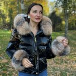 Shinny Helly Riri Jacket with Frost Fox Fur