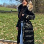 Long Basic Jacket Riri decorated with Leather and Natural Fur