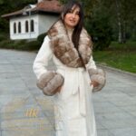 Alcantara Luxurious Coat with Shadow Fox Fur