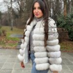 Natural Color Fox Fur Coat 6 in 1