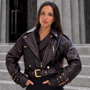 Croco Leather Jacket "Sheila"