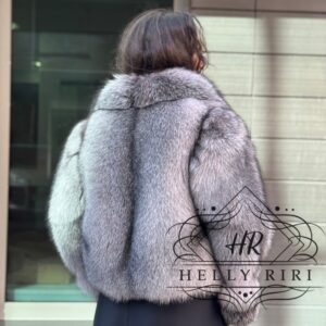 Anastasia Silver Fox Fur Coat - Image 5