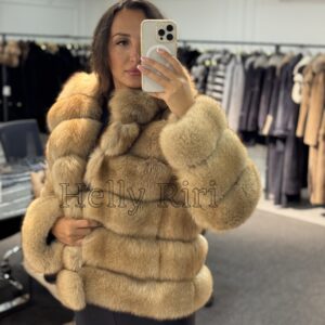 Avelina Fox Fur Coat - Image 3