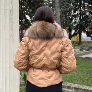 Jacket "Bella" With Natural Fox Fur - Image 3