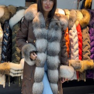 Parka "Helly" with Crystal Fox Fur - Image 3