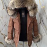 Matte Helly Riri Jacket with Raccoon Fur