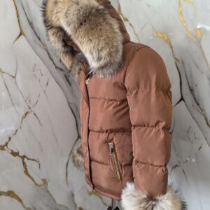 Matte Helly Riri Jacket with Raccoon Fur - Image 6