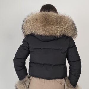 Matte Helly Riri Jacket with Racoon Fur - Слика 3