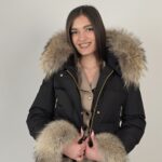 Matte Helly Riri Jacket with Racoon Fur